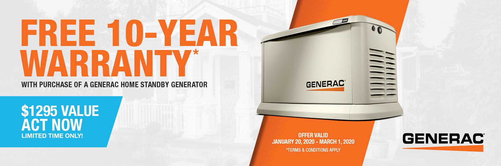 Homestandby Generator Deal | Warranty Offer | Generac Dealer | White Lake, ON